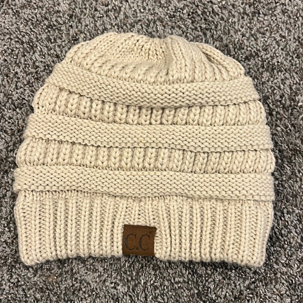 beige beanie